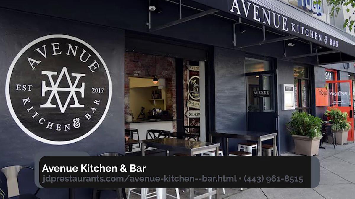 Restaurant and Bar in Baltimore MD, Avenue Kitchen & Bar