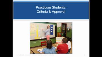 Practicum Student Selection and Approval (3:05)