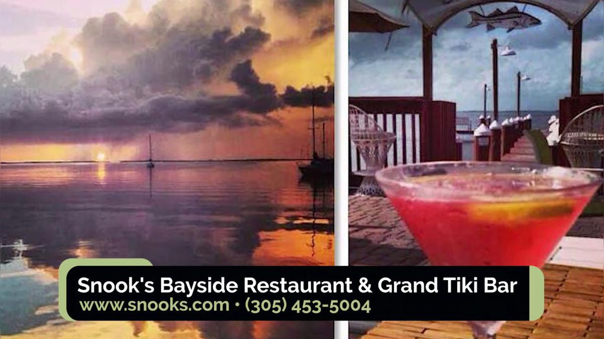 Restaurants in Key Largo FL, Snook&#39;s Bayside Restaurant &amp; Grand Tiki Bar