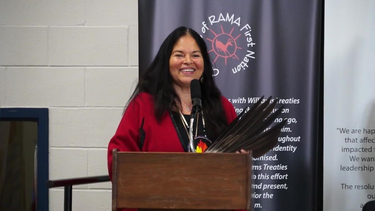 16 - Elder Shelley Mandakwe Charles, Chippewas of Georgina Island First Nation, and Jingle Dress