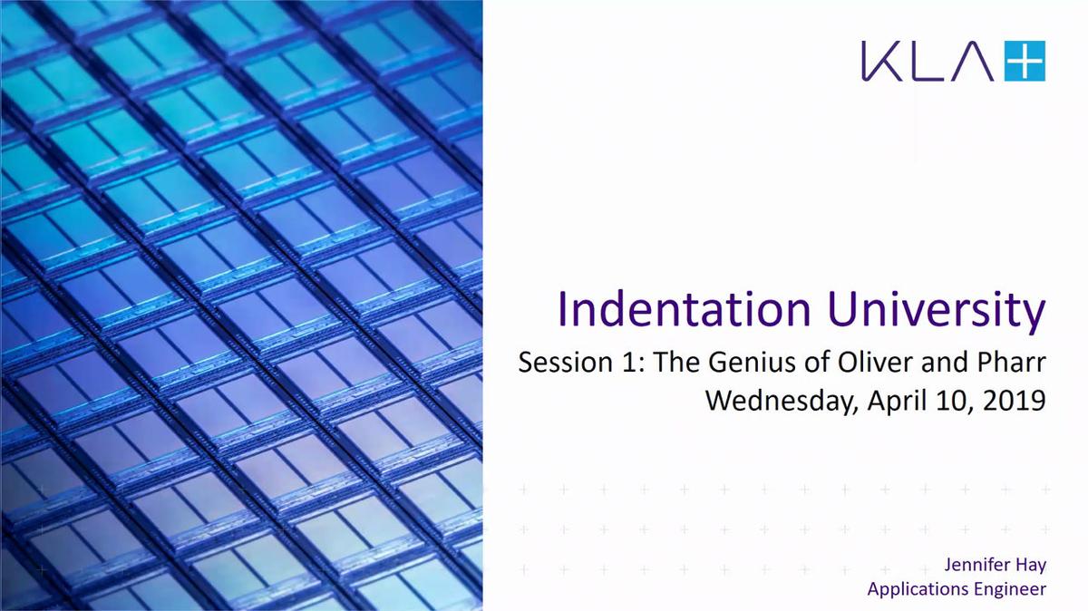 iUniversity Session 1: The Genius of Oliver and Pharr