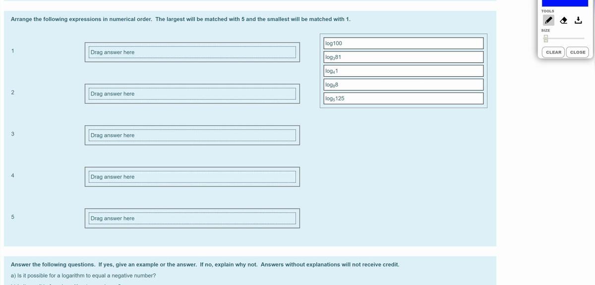 Homework Help Logarithmic Expressions Ordering.mp4