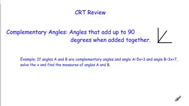 CRT Review- Complementary and Supplementary Angles.mp4