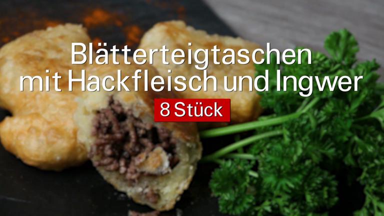 Blätterteigtaschen mit Hackfleisch und Ingwer
