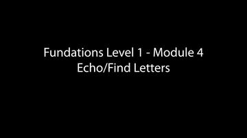 Echo/Find Letters (3:45)
