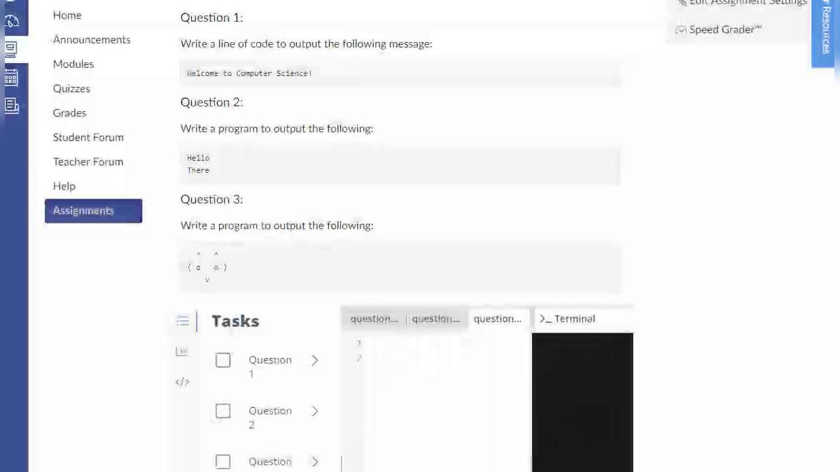 Computer Programming I 1.4 Code Practice print command.mp4