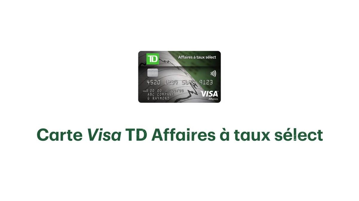 Carte Visa TD Affaires à taux sélect