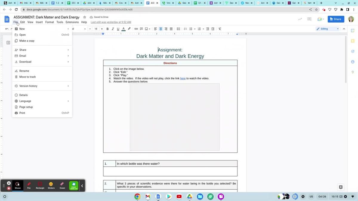 Dark Matter and Dark Energy Assignment_Astronomy