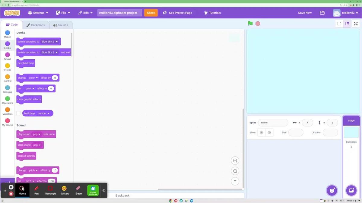 Alphabet Game in Scratch