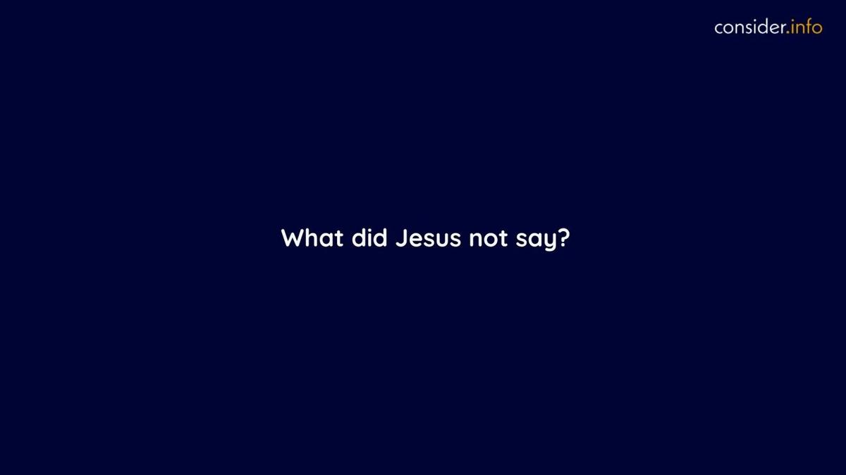 Jesus Not Say