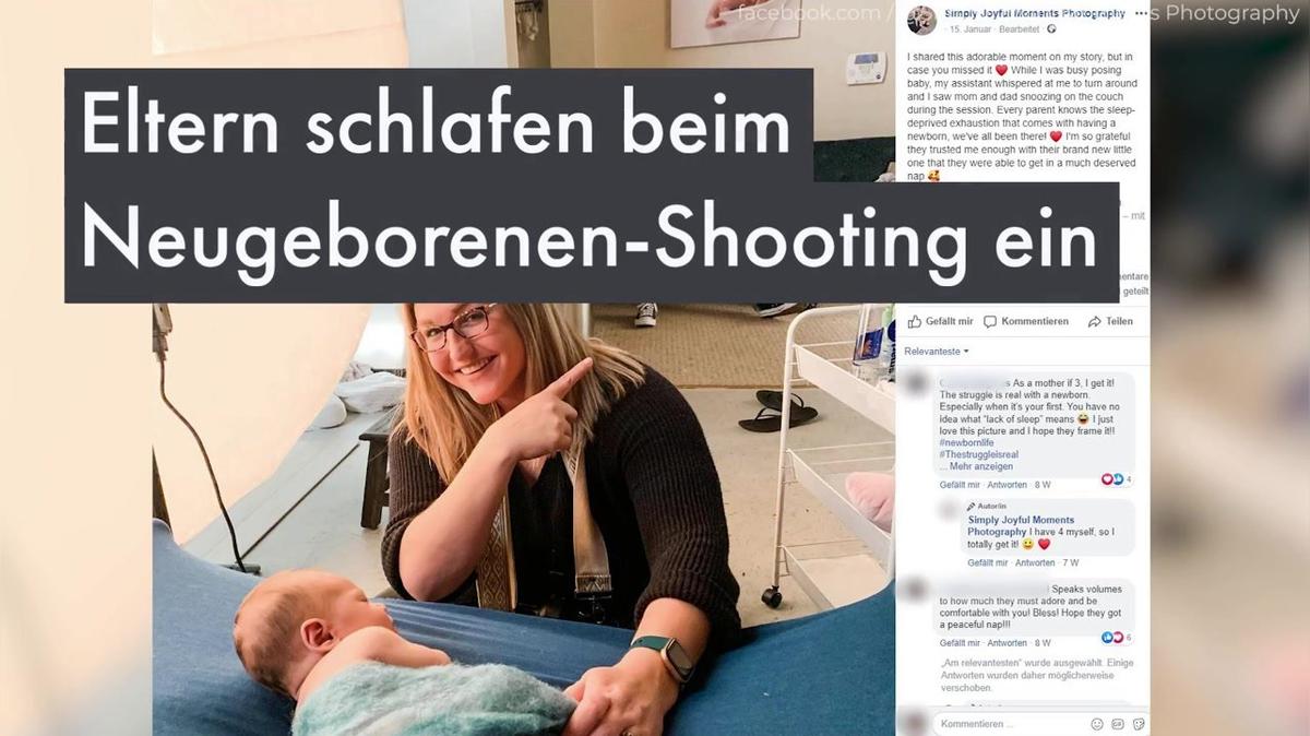 Eltern schlafen beim Neugeborenen-Shooting ein_2