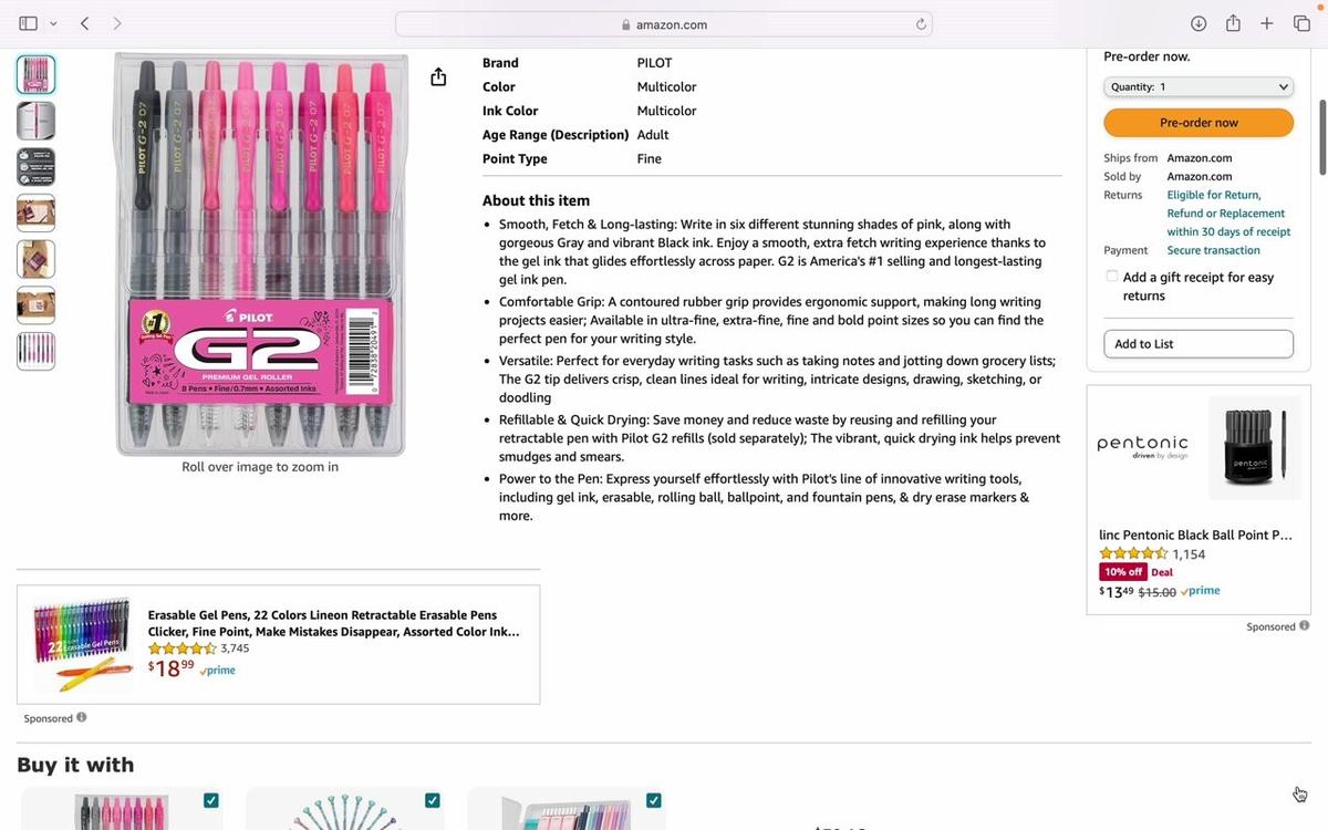 PilotPen_MeanGirlsPenPack_AmazonPage