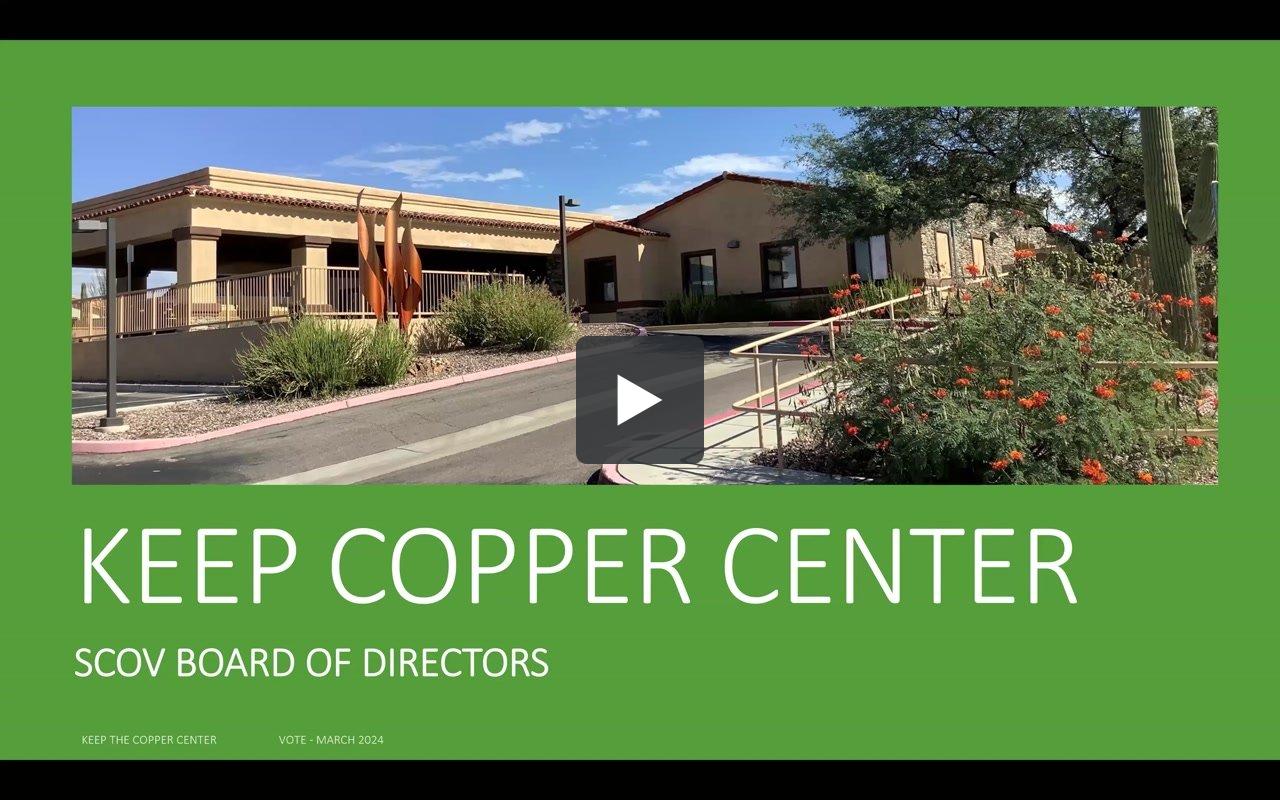 VOTE 2024 Copper Center Petition Forum KEEP AM & PM Sun City Oro