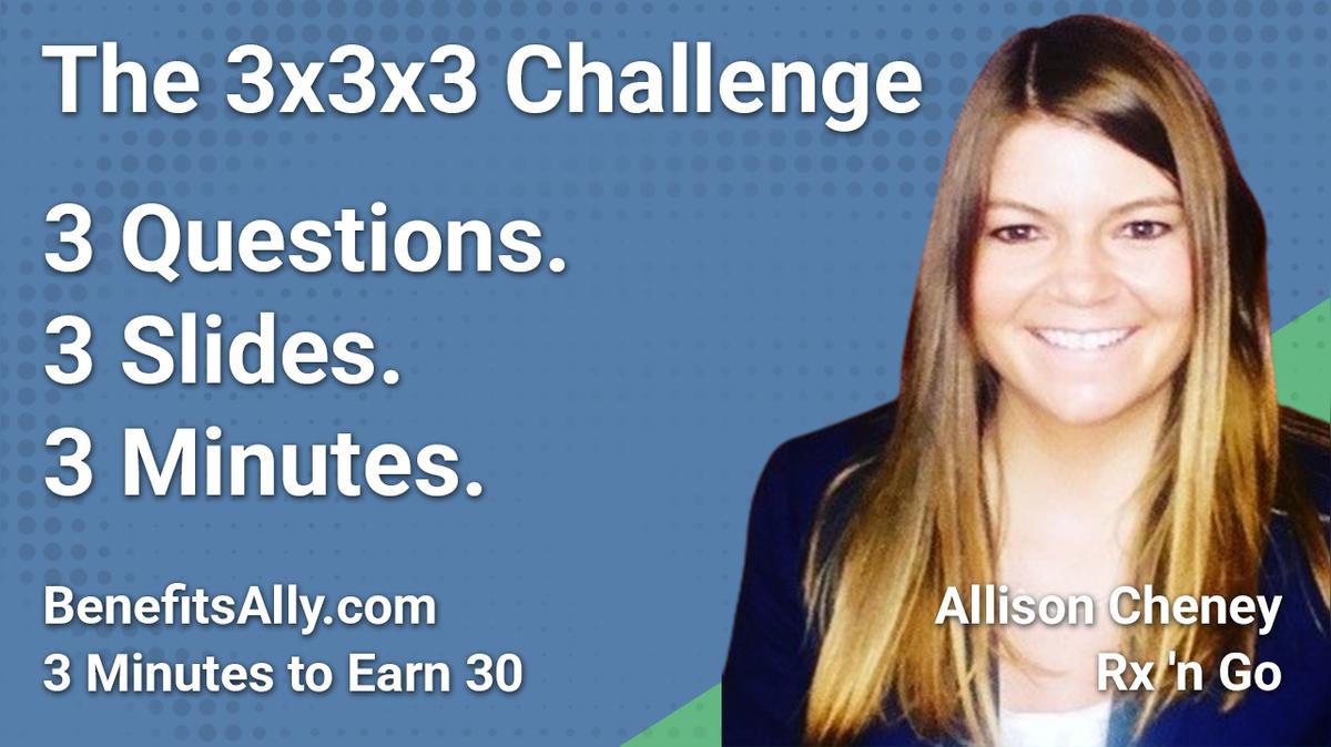 Rx 'n Go - 3x3x3 Challenge with Allison Cheney