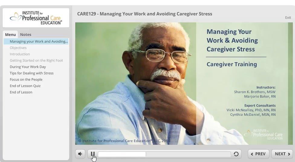 CARE129 Managing your Work and Advoiding Caregiver Stress