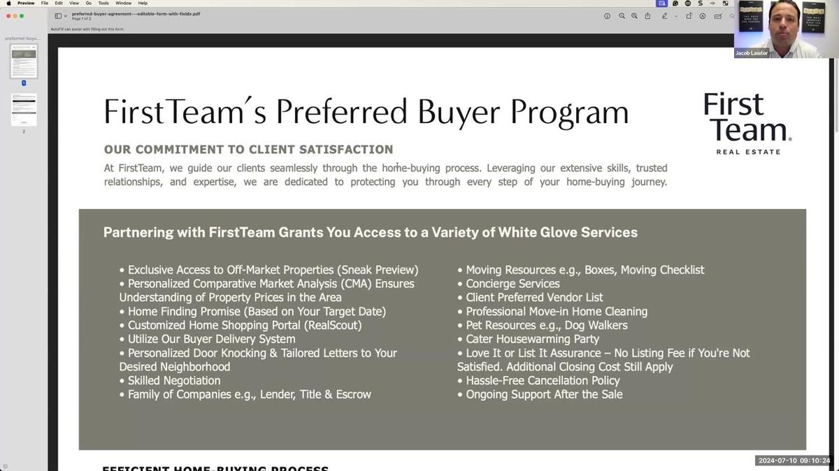 First Team's Exclusive Preferred Buyer Program & The BRBC w/Jacob Lawlor 7-10-2024