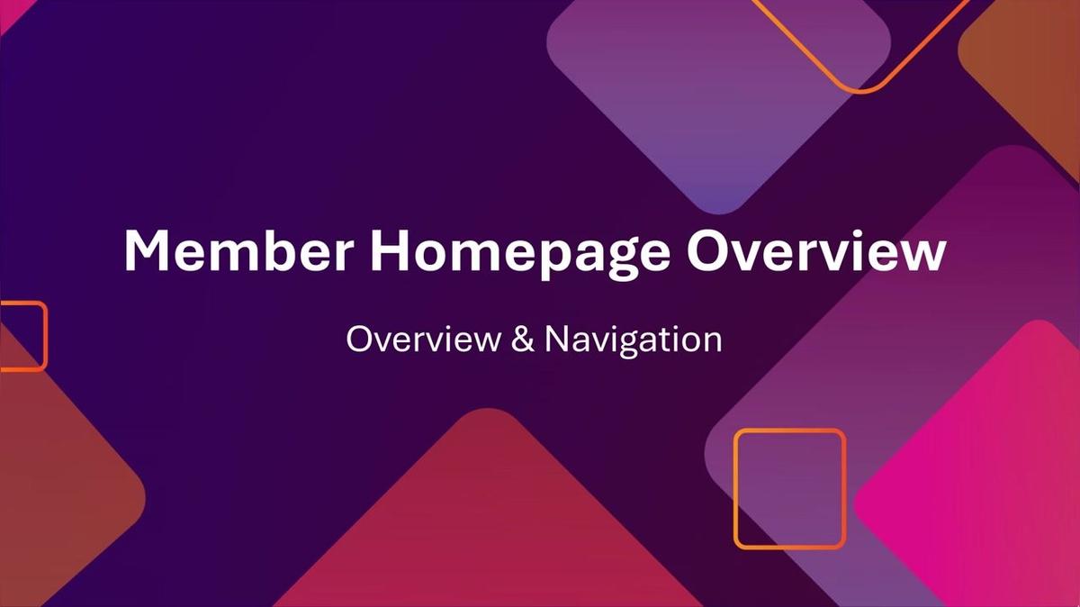 Member Home Page