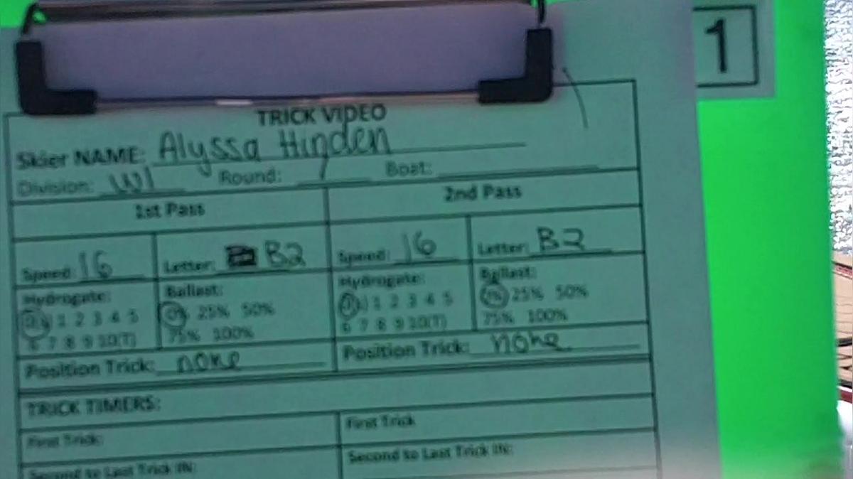 Alyssa Hinden W1 Round 1 Pass 2