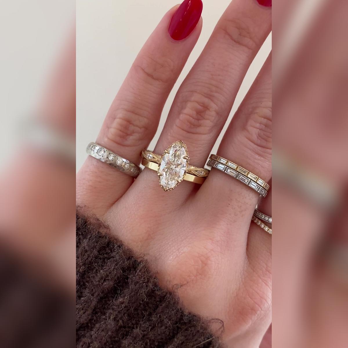 Odessi Marquise Wedding Band Pairings