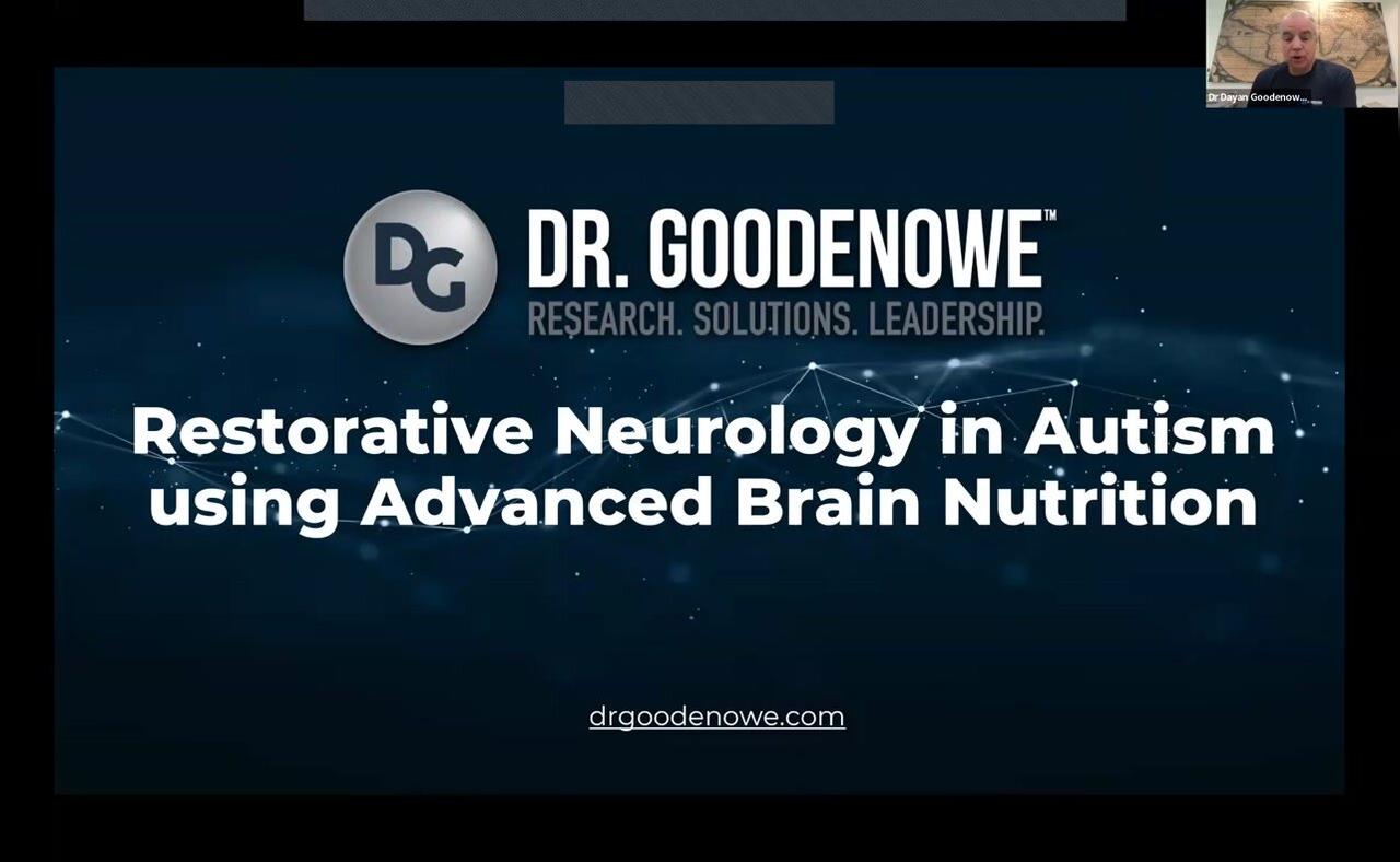 Autism Updates Nutriscript webinar with Dr Dayan Goodenowe -Prodrome