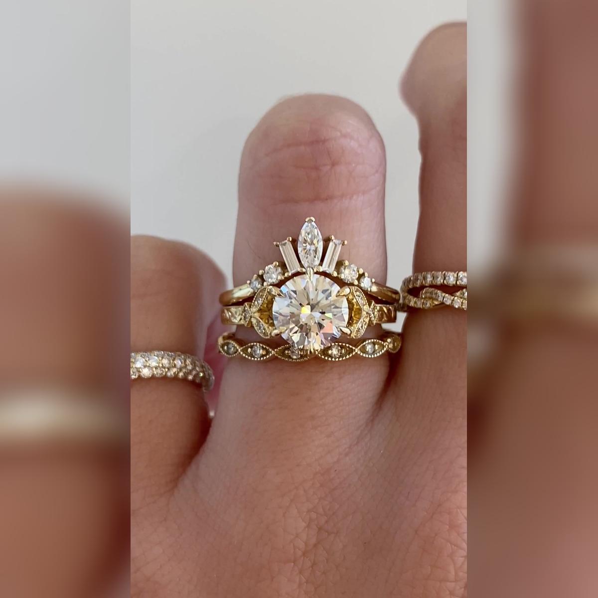 Gemma Round Wedding Band Pairings