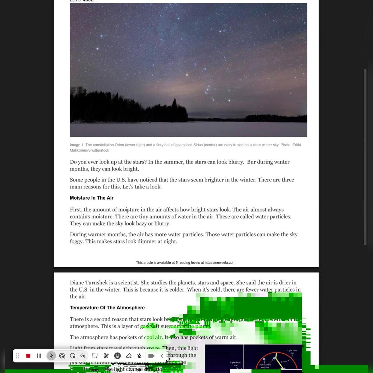3E Passage: &quot;Winter is Such a Cool Time to See the Stars Twinkle&quot;