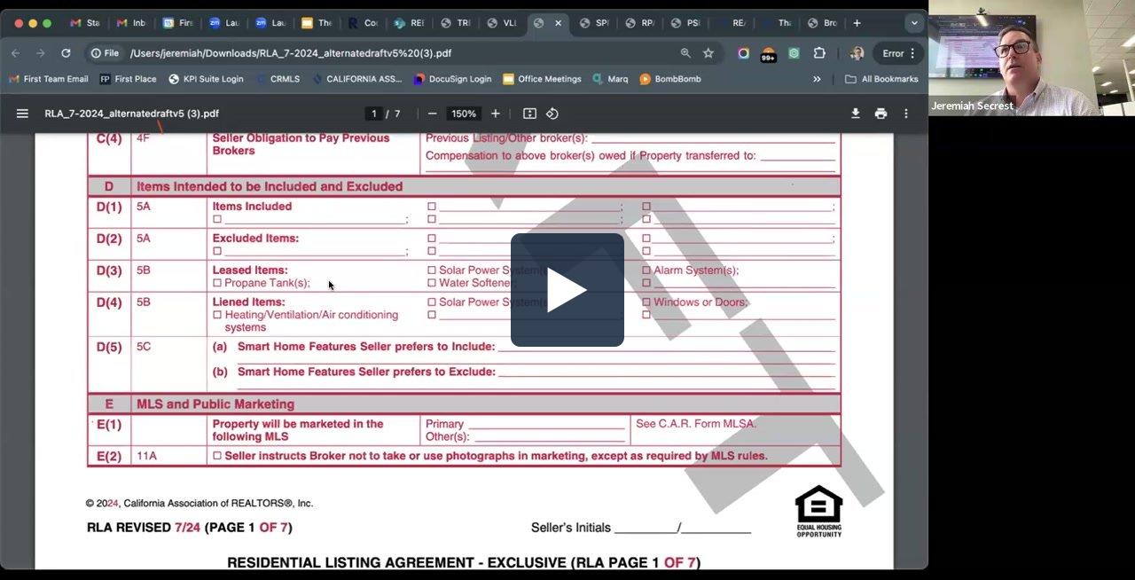 The new RLA and other forms regarding compensation w/ Jeremiah Secrest ...