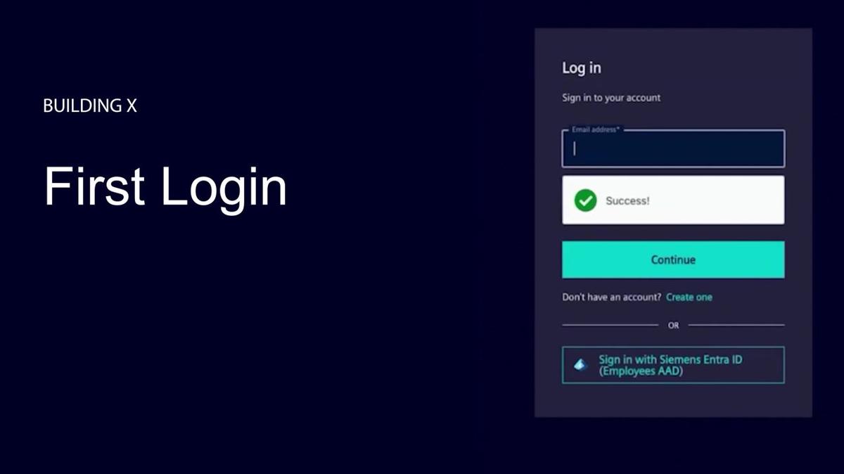 Building X 001 - First Login