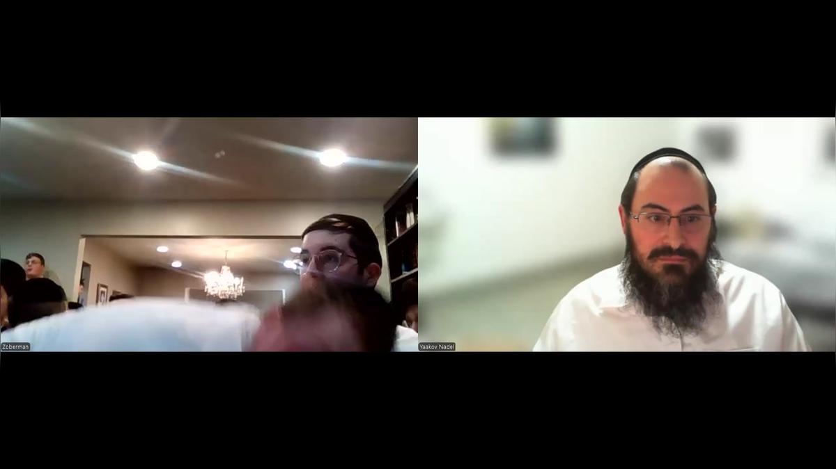 Speaking to bochurim in Yeshiva Romemus Hatorah in Monsey