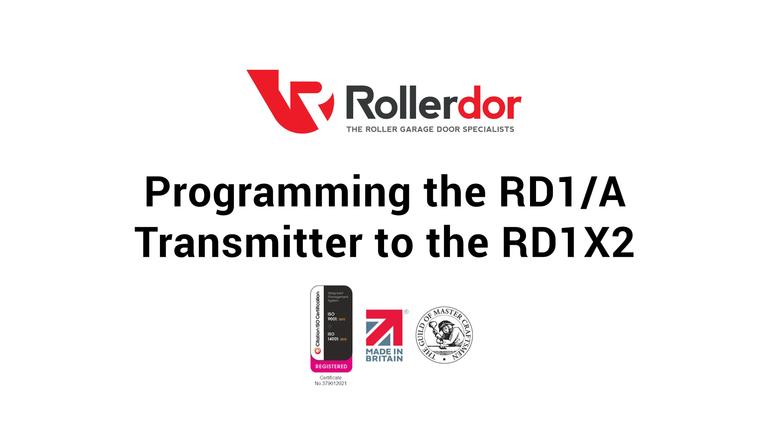Programming the RD1/A Transmitter to the RD1X2 Control Box