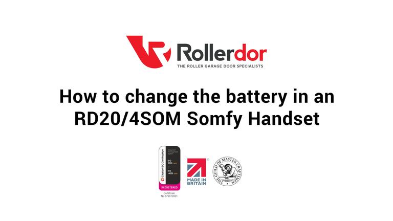 How to change the battery in an RD20/4SOM Somfy Handset