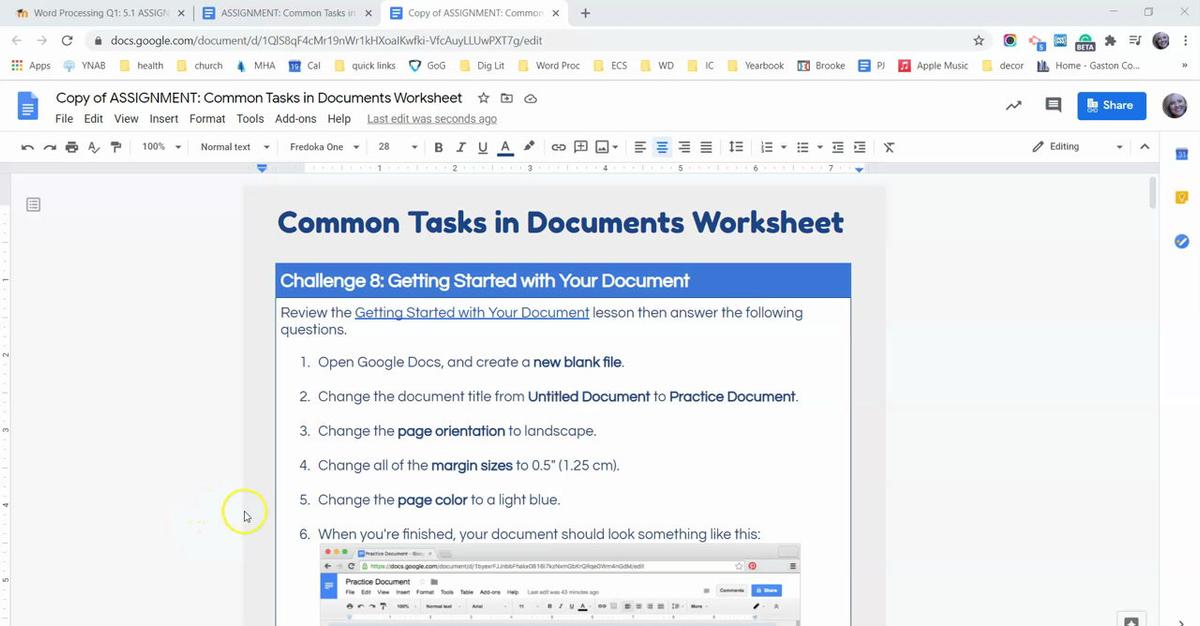 Homework Help: Common Tasks in Documents