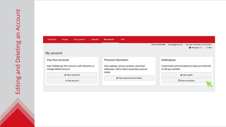 Adding, Editing, or Deleting an Account