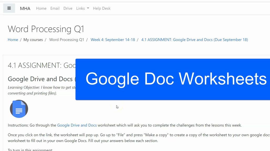HOW TO: Use Google Doc Worksheets