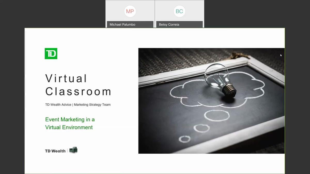 Advisor Virtual Classroom | Event Marketing in a Virtual Environment