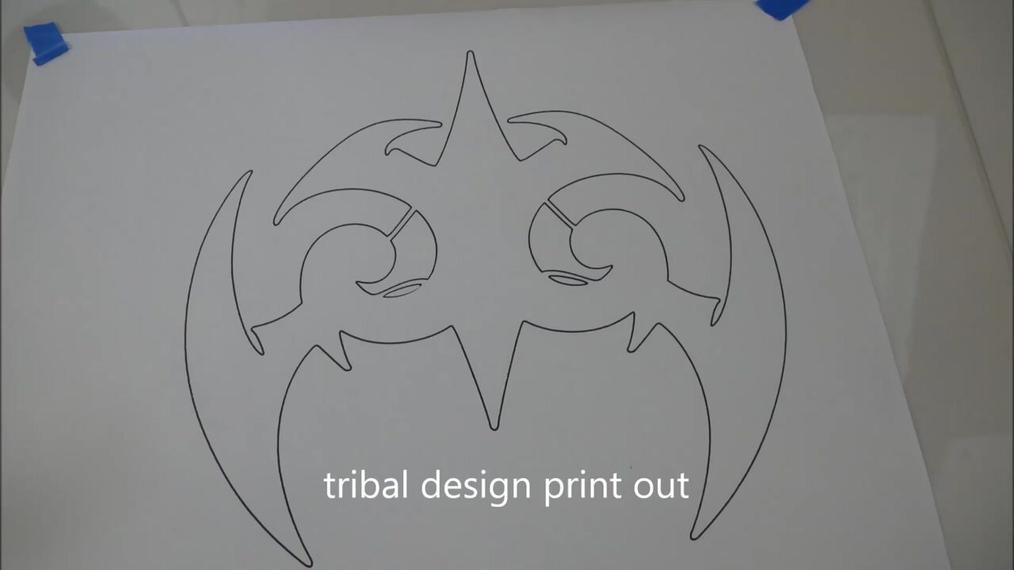 acrylic tribal design