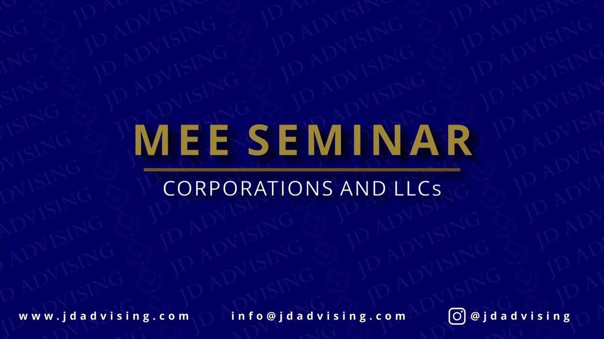 MEE SEMINAR CORPORATIONS AND LLCS