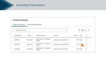 Cancelling Individual Transactions