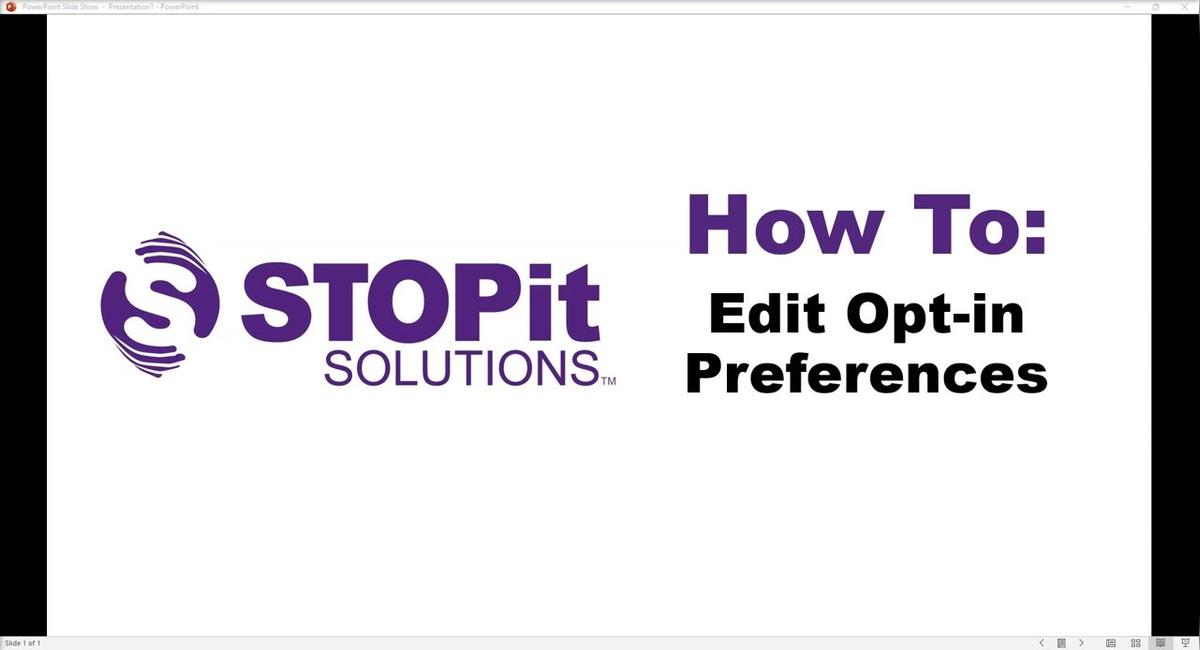 How to- View and change opt in preferences