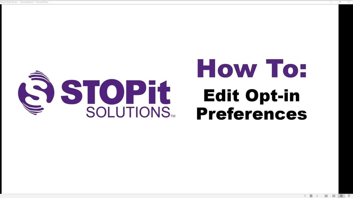 How to- View and change opt in preferences