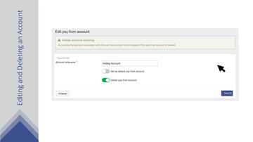 Adding, Editing or Deleting an Account