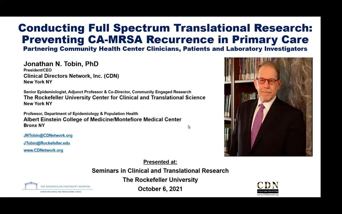 Conducting Full-Spectrum Translational Research: Preventing CA-MRSA Recurrence in Primary Care