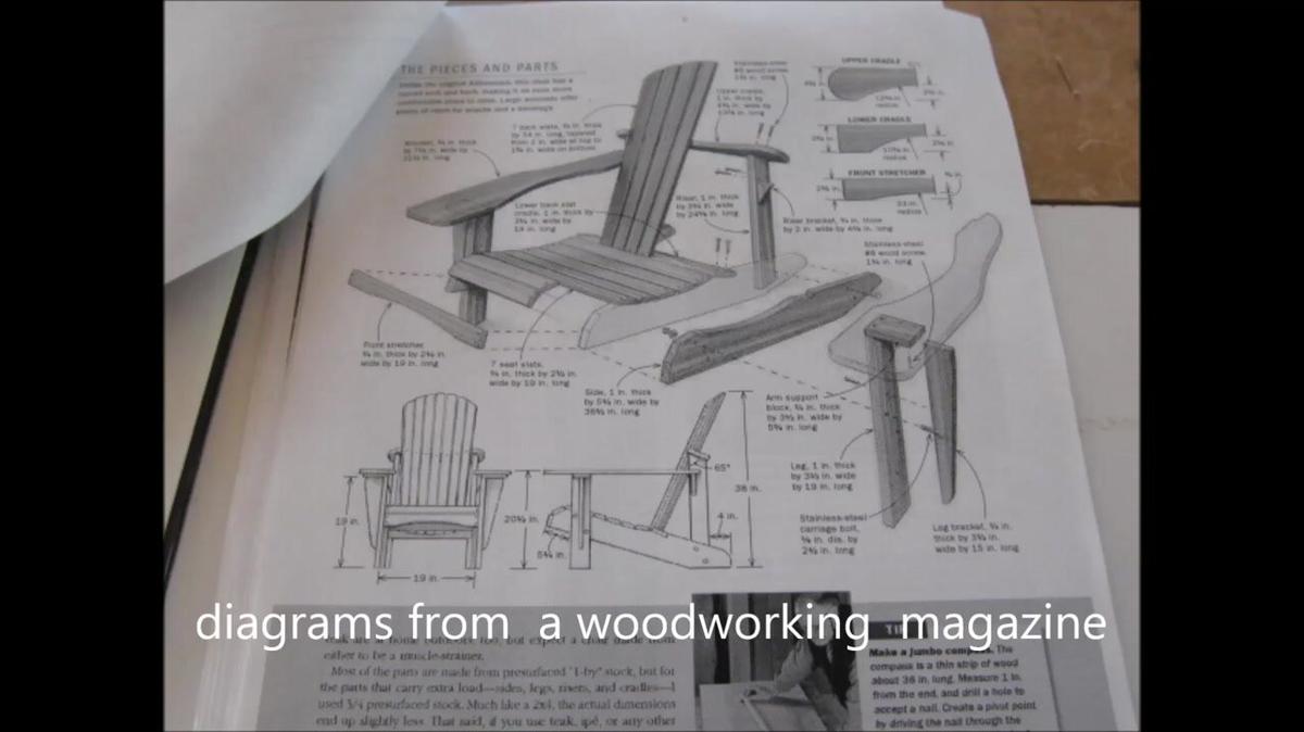 trace out and digitize some parts for the adironback chair