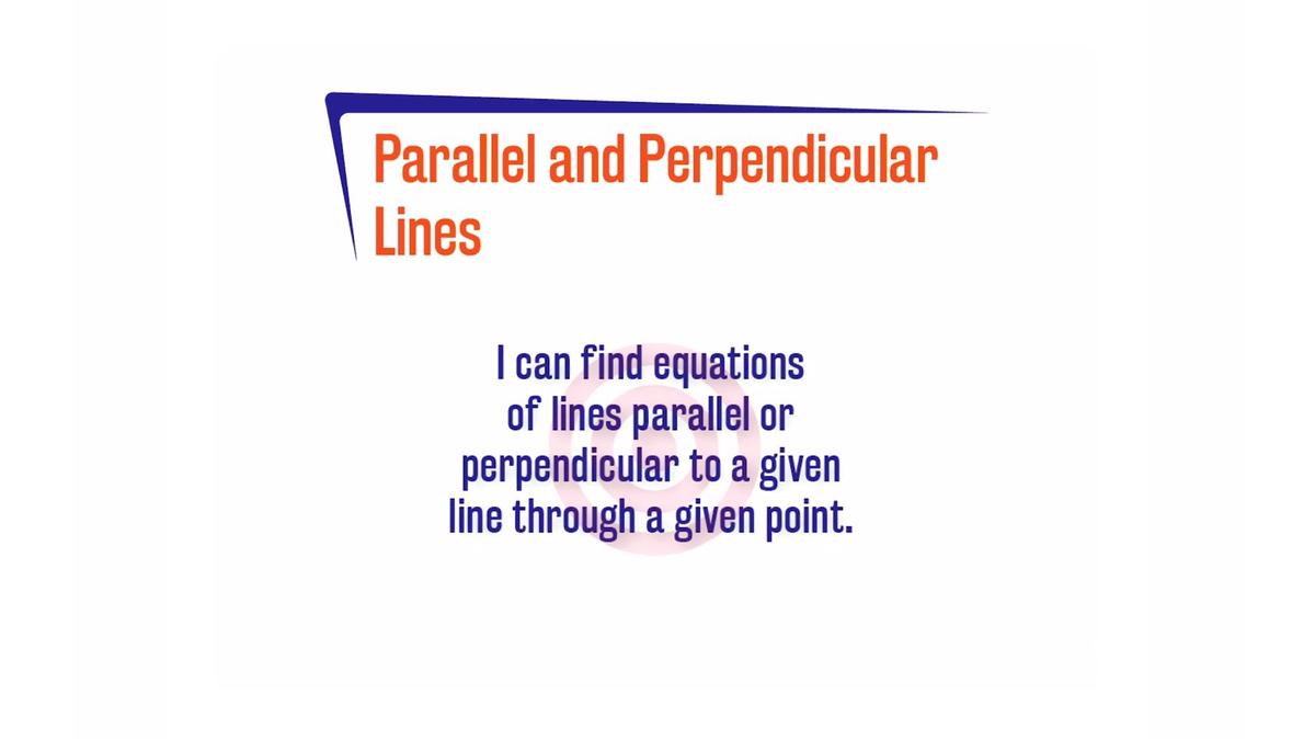 FL A.3.5 Parallel and Perpendicular Lines