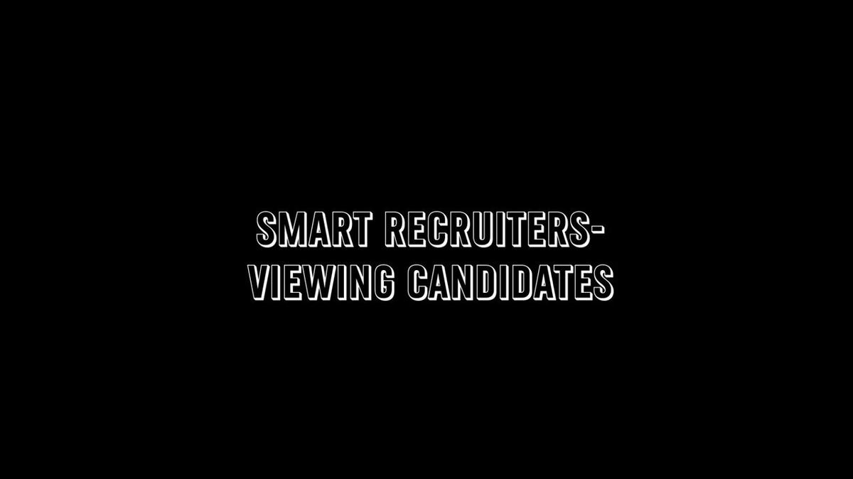 Smart Recruiters-Viewing Candidates