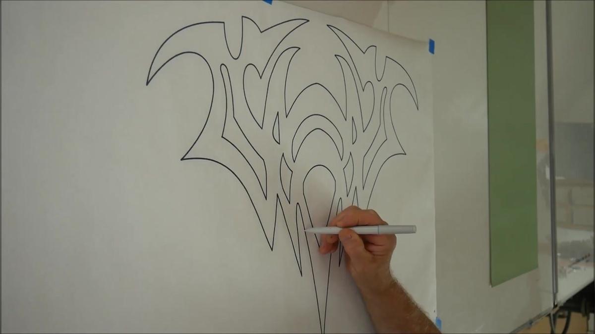 going to draw up  tribal classic flames and cut it out of silver vinyl and apply it to a 2dr jeep wrangler