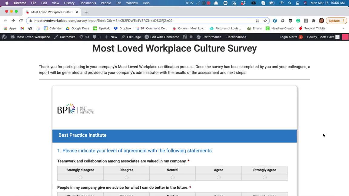 Most Loved Workplace Pulse Validation - Quick Validation of Most Loved Workplace Application