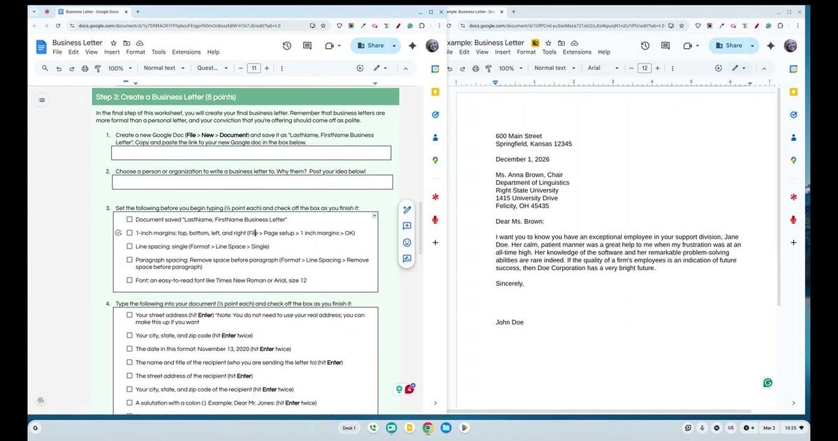 Business Letter Overview Video