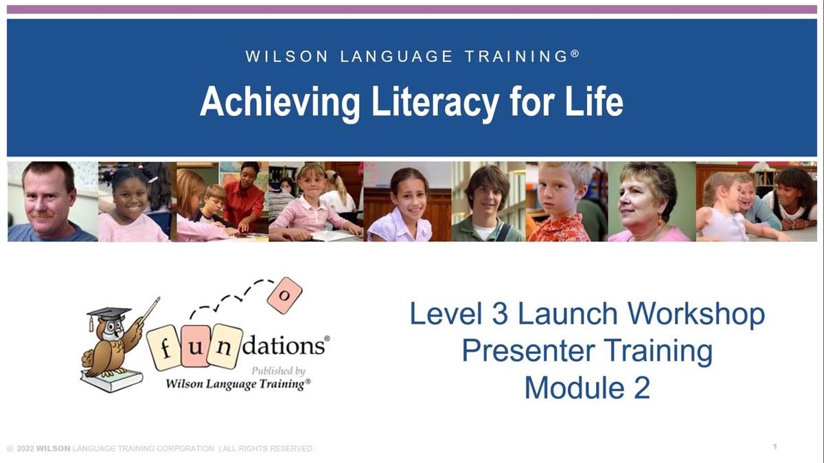 FUN L3 Presenter Training Module 2 Introduction