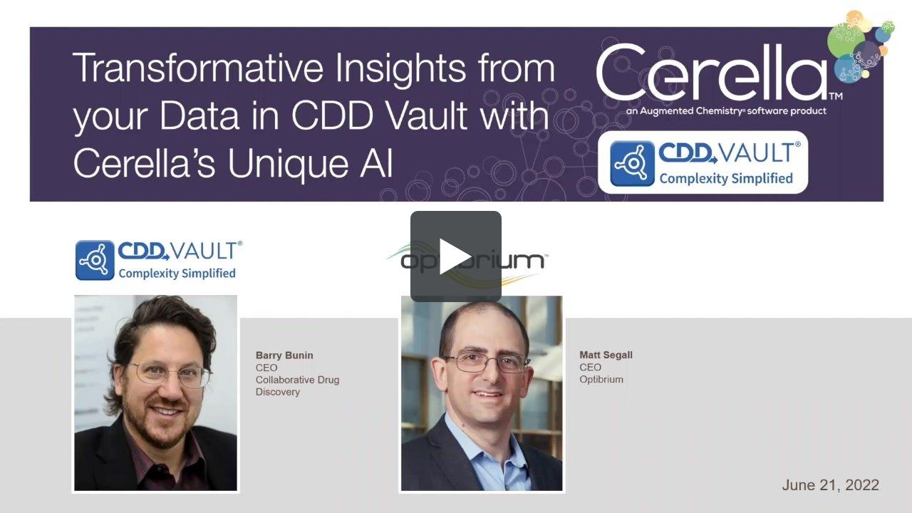 CDD Vault and Cerella.mp4 | Optibrium Ltd